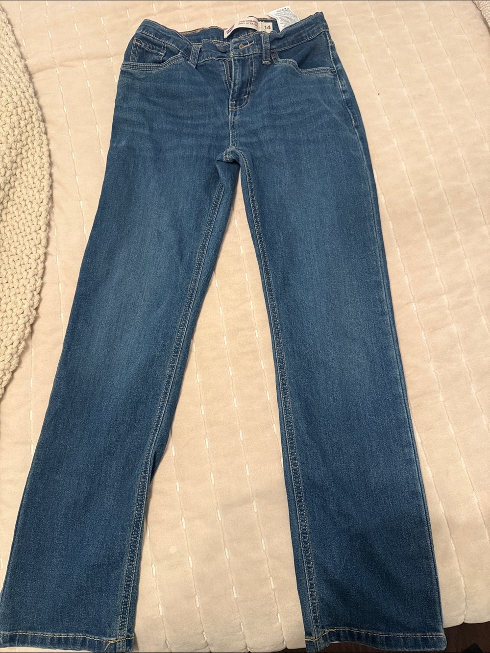 Classic Boys Straight-Leg Jeans in Medium Blue